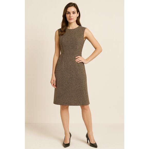 Calvin Klein Herringbone Dress 6 silver thread - Picture 1 of 8